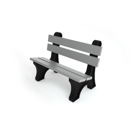 FROG FURNISHINGS Gray 4' Colonial Bench PB 4GRACOLE